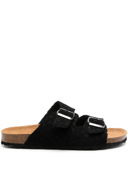  Mc2 Saint Barth Terrycloth Open-toe Sandals - Black 