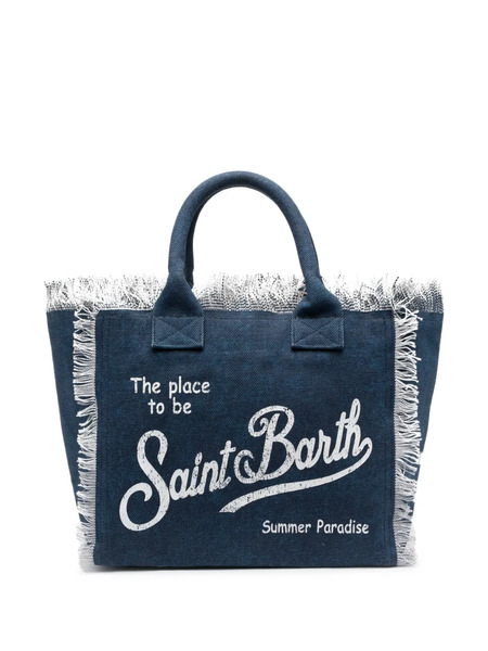  Mc2 Saint Barth Vanity Canvas Beach Bag - Blue 