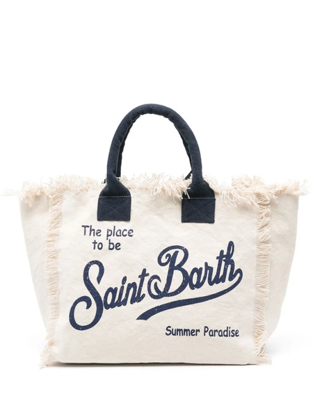  Mc2 Saint Barth Vanity Canvas Beach Bag - Neutrals 
