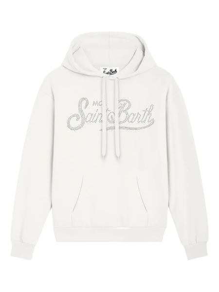  Mc2 Saint Barth Virginia Strass-print Hoodie - White 