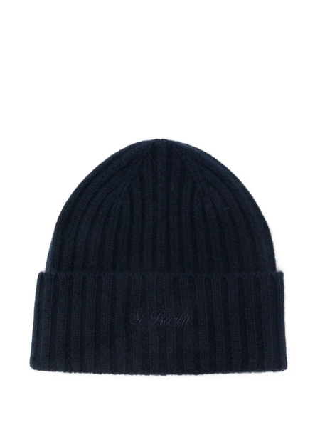  Mc2 Saint Barth Wengen Cashmere Beanie Hat - Blue 