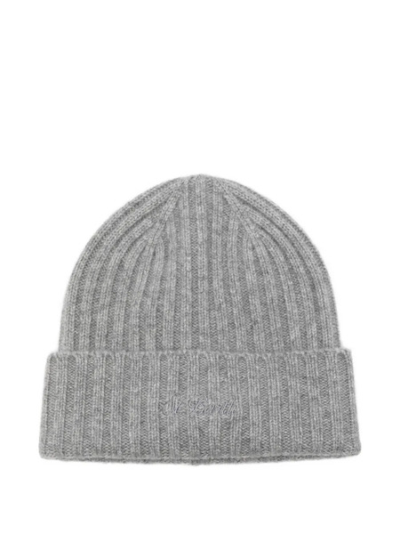  Mc2 Saint Barth Wengen Cashmere Ribbed Hat - Grey 