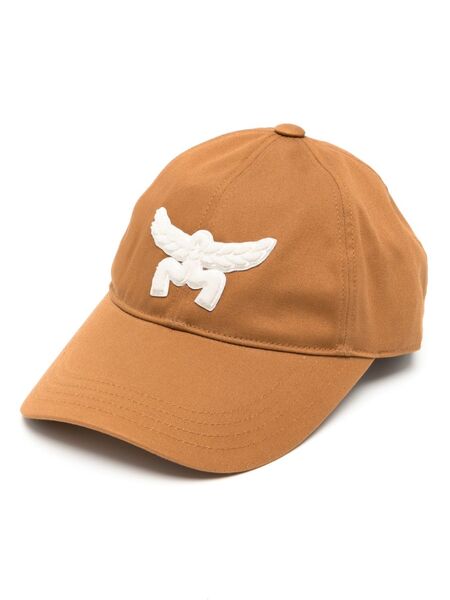  Mcm Essential Logo-appliqué Cotton Baseball Cap - Brown 
