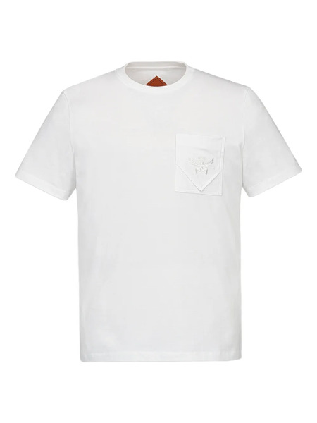  Mcm Essential Logo-pocket T-shirt - White 