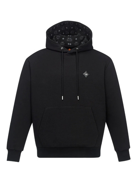  Mcm Essential Ponte Logo-patch Hoodie - Black 