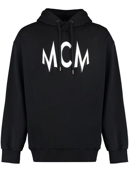  Mcm Intarsia-logo Hoodie - Black 