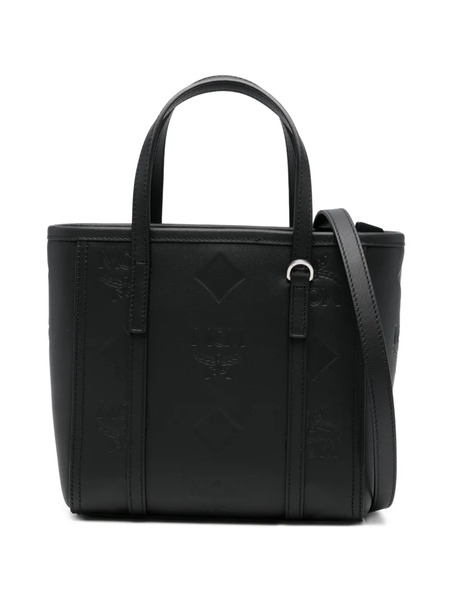  Mcm Logo-embossed Tote Bag - Black 