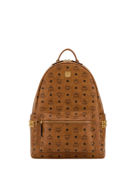  Mcm Logo-monogram Backpack - Brown 
