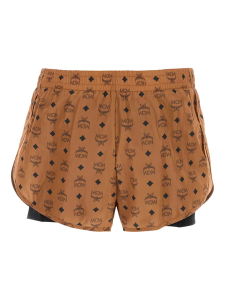  Mcm Logo-print Shorts - Brown 