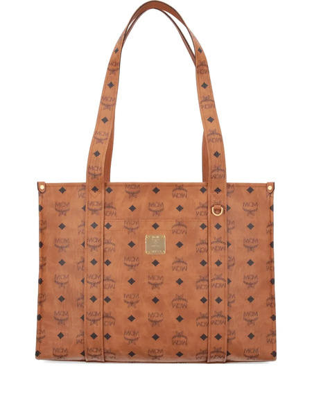  Mcm Logo-print Tote Bag - Brown 