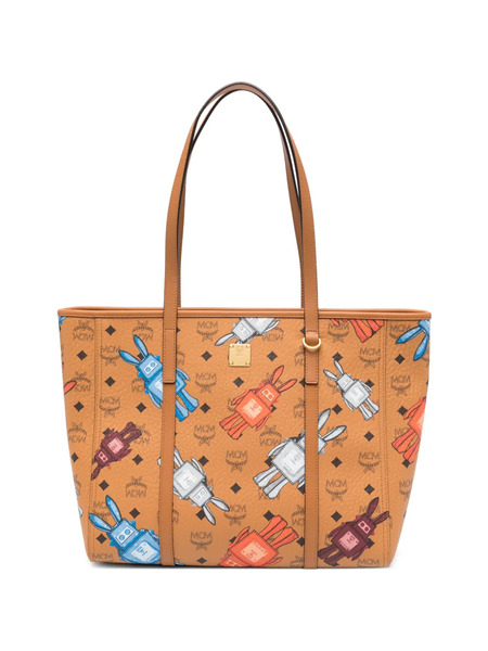  Mcm Logo-print Tote Bag - Brown 
