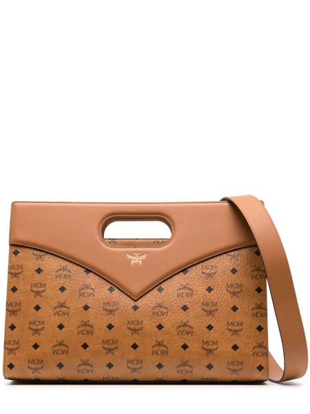  Mcm Medium Diamond Visetos-print Tote Bag - Brown 