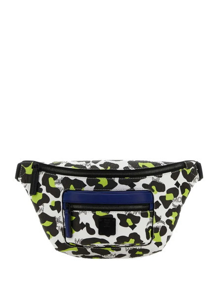  Mcm Mini Fursten Leopard-print Belt Bag - White 