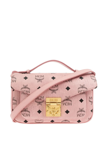  Mcm Monogram Flap Crossbody Bag - Pink 