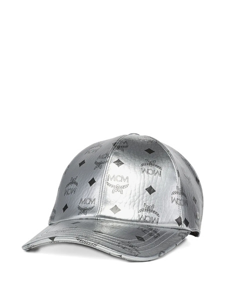  Mcm Monogram-print Baseball Cap - Silver 