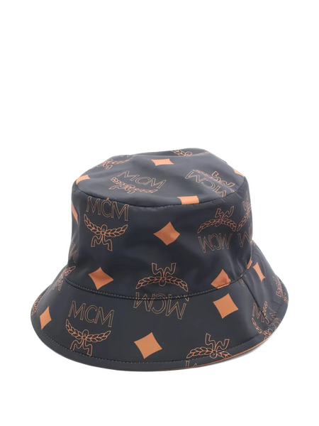  Mcm Pre-owned 2020s Monogram-pattern Reversible Bucket Hat - Black 