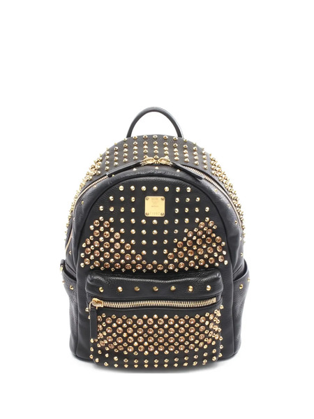  Mcm Pre-owned Studded Top-handle Backpack - Black 