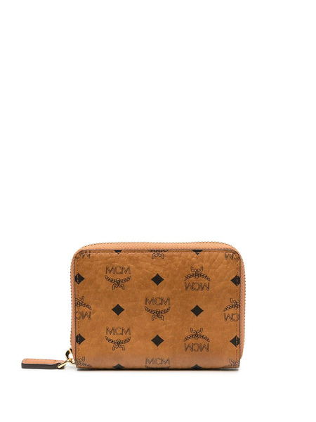  Mcm Repeat Logo Wallet - Brown 
