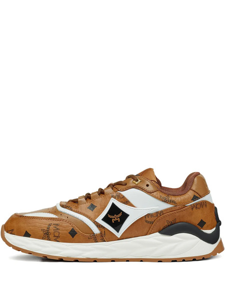  Mcm Skywander Logo Sneakers - Brown 
