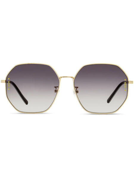  Mcm 165slb Square-frame Visetos-print Sunglasses - Gold 