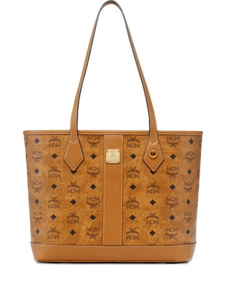  Mcm Small Monogram-print Tote Bag - Brown 