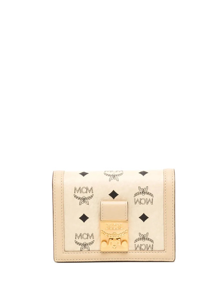  Mcm Small Tracy Monogram-print Wallet - Neutrals 