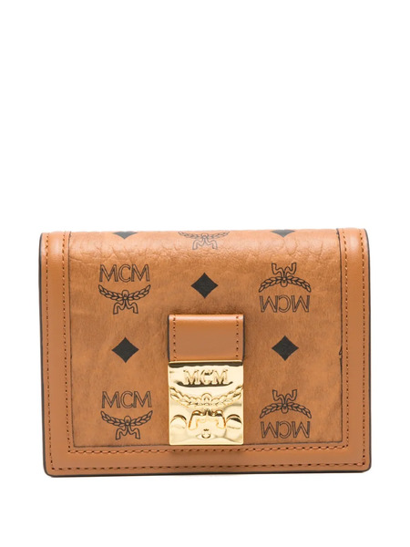  Mcm Tracy Logo Buckle Wallet - Brown 
