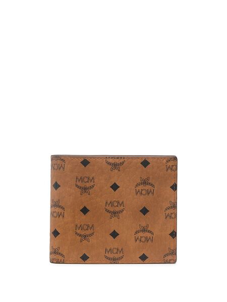  Mcm Visetos-print Billfold Wallet - Brown 