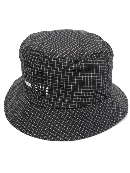  Mcq Check-print Bucket Hat - Black 