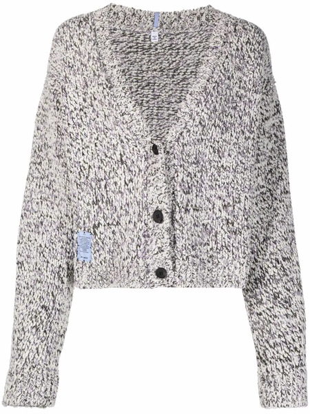  Mcq Chunky Knit V-neck Cardigan - White 