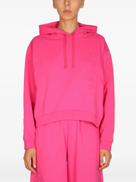  Mcq Embossed Hooded Sweatshirt - Pink 