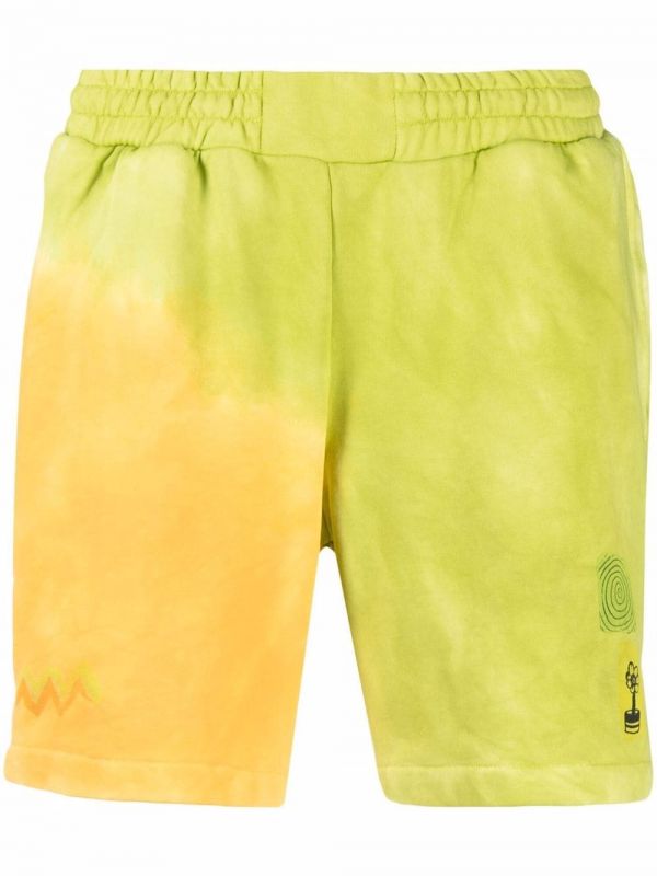  Mcq Graphic-print Track Shorts - Green 