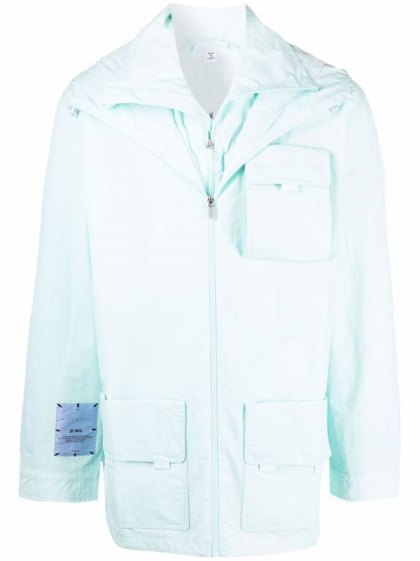  Mcq Multi-pocket Hooded Jacket - Blue 