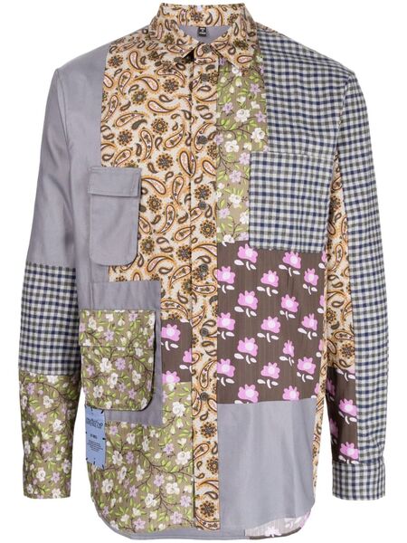  Mcq Patchwork-design Shirt - Grey 