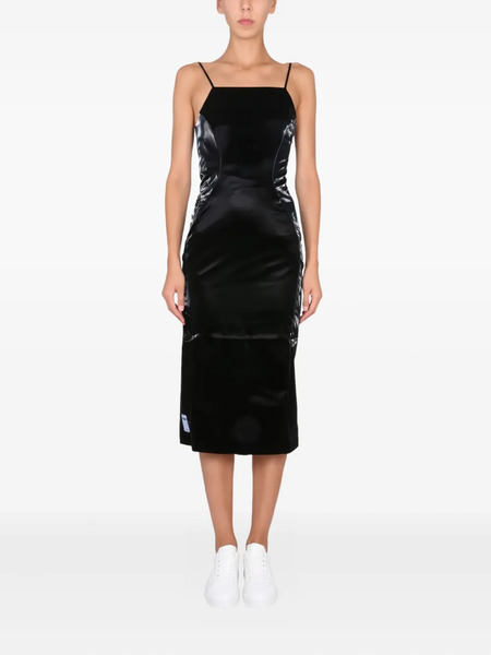  Mcq Square-neck Midi Dress - Black 
