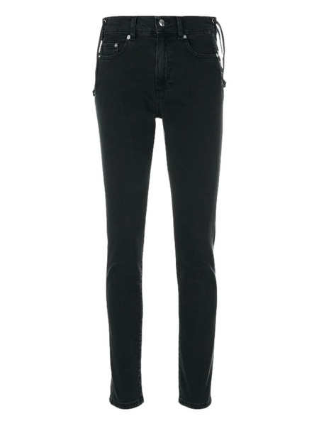  Mcq Swallow Laced Harvey Slim-cut Jeans - Black 