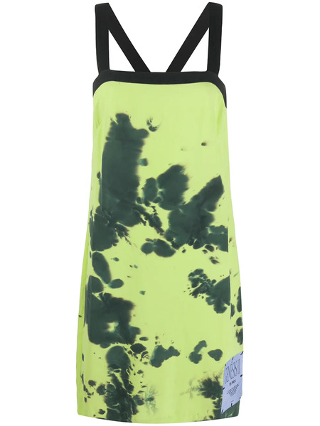  Mcq Tie-dye Print Shift Dress - Yellow 