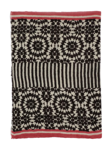  Me & K Geometric-pattern Cashmere Scarf - Pink 
