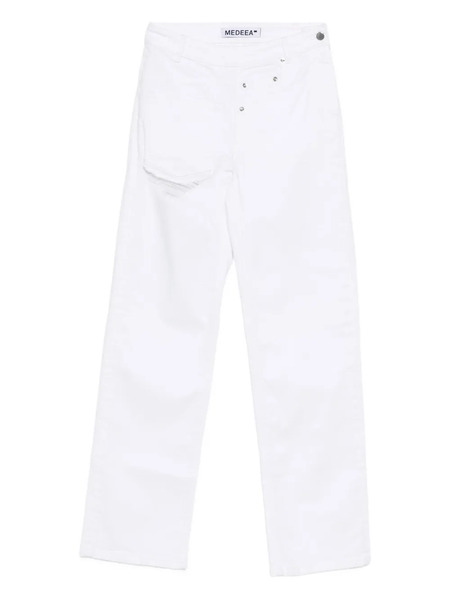  Medeea High-waisted Straight-leg Trousers - White 
