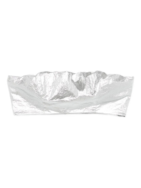  Medeea Metallic-effect Cropped Top - Silver 