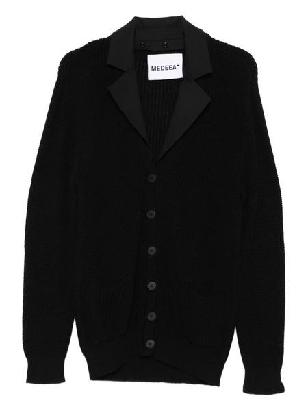  Medeea Notch-lapels Cardigan - Black 