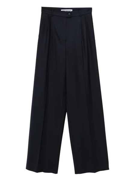  Medeea Pleated-front Tailored Trousers - Blue 