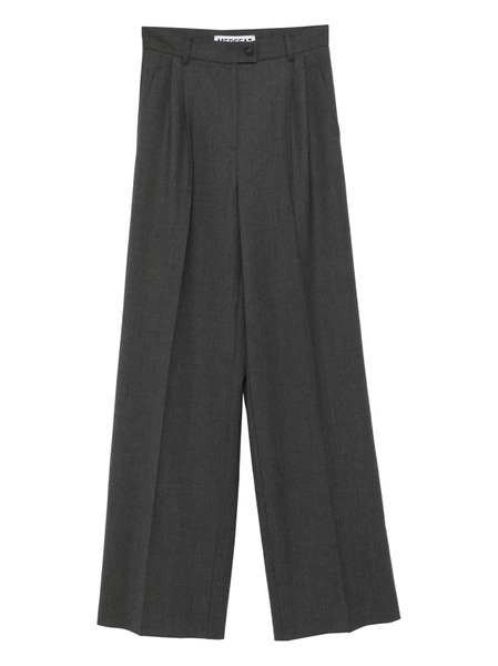  Medeea Pleated-front Tailored Trousers - Grey 