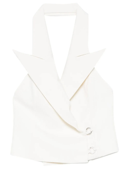  Medeea Ring-detail Vest - White 