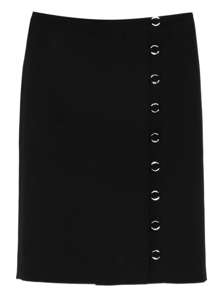  Medeea Rings-details Midi Skirt - Black 