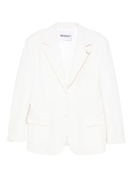  Medeea Single-breasted Blazer - White 