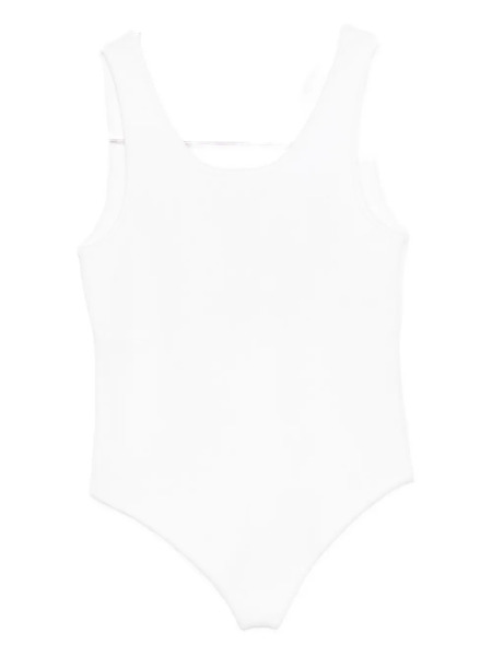  Medeea Square-neck Bodysuit - White 