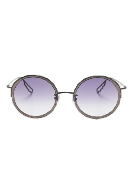  Megane And Me Round-frame Sunglasses - Black 
