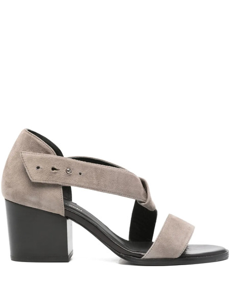  Megumi Ochi Crossover Block-heel Sandals - Grey 