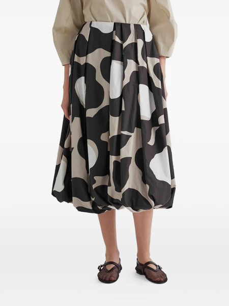  Meimeij Moonbeani Plaeted Midi Skirt - Black 